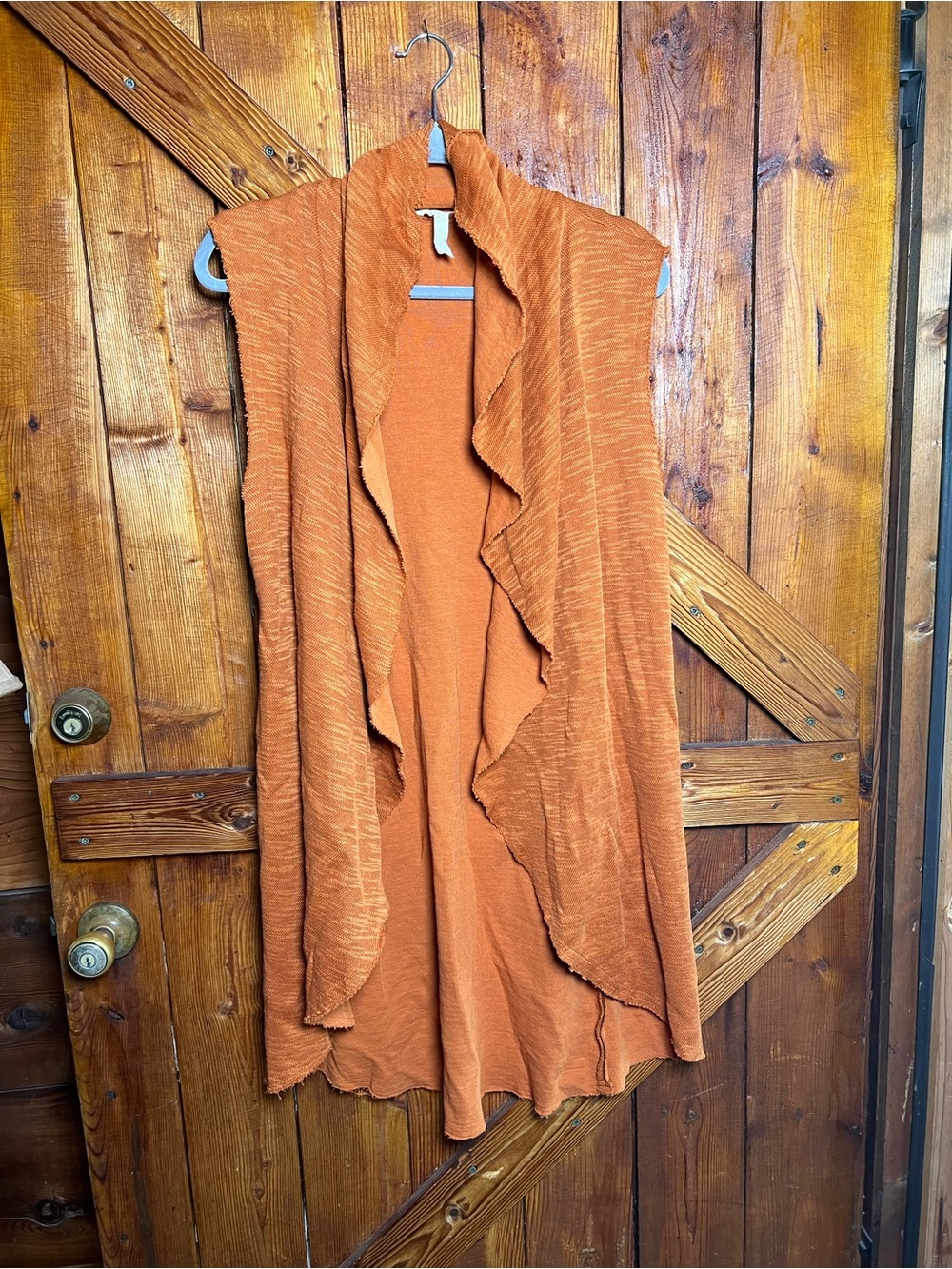 Matilda Jane Burnt Orange Open-Front Ruffle Cardigan
